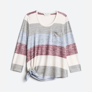 Market & Spruce Vreelan 1 Pocket Side Knot Knit Top